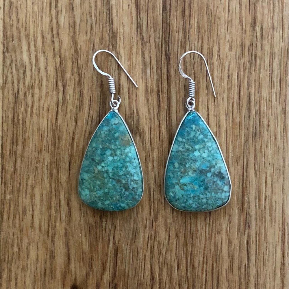 NWOT Chrysocolla Dangle Earrings